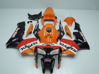 Wholesale 2005-2006 Honda CBR600RR Motorcycle Fairings - Orange Red White Black One Heart Repsol Canada