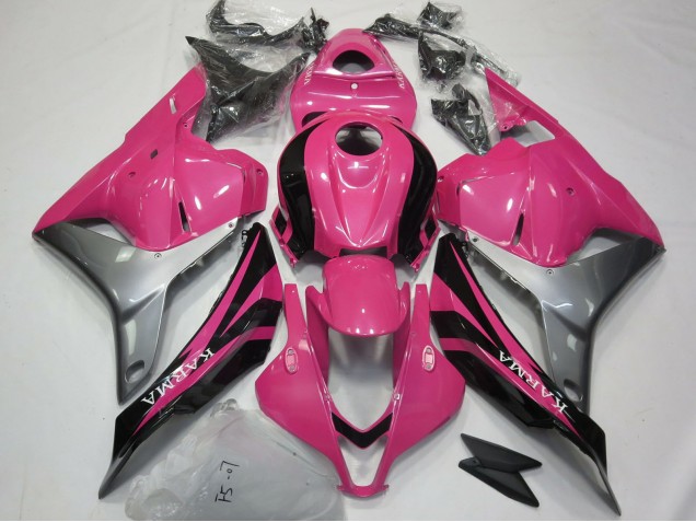 2009-2012 Honda CBR600RR Motorcycle Fairings - Silver Pink Glossy Black OEM Style Canada