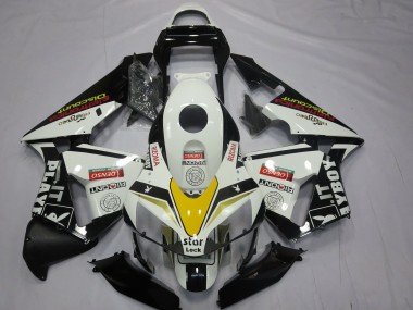 Wholesale 2003-2004 Honda CBR600RR Motorcycle Fairings - White Yellow Glossy Black Playboy Style Canada