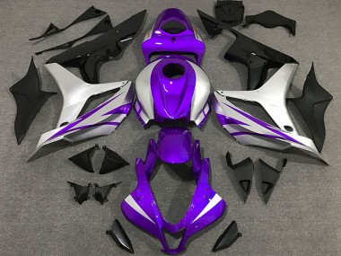 Wholesale 2007-2008 Honda CBR600RR Motorcycle Fairings - Silver Purple Glossy Black OEM Style Canada
