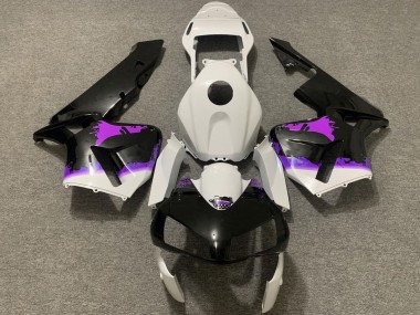 Wholesale 2003-2004 Honda CBR600RR Motorcycle Fairings - White Purple Glossy Black Splatter Canada