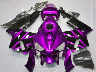 Wholesale 2005-2006 Honda CBR600RR Motorcycle Fairings - Purple Glossy Black Design Canada