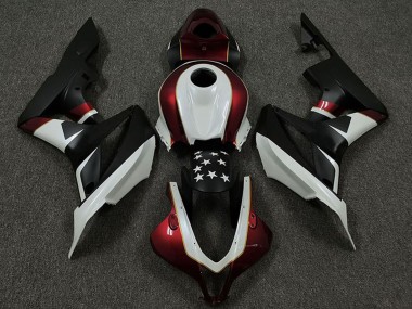 Wholesale 2009-2012 Honda CBR600RR Motorcycle Fairings - White Red Matte Black Star Canada