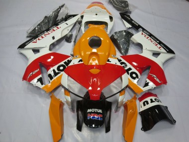 Wholesale 2005-2006 Honda CBR600RR Motorcycle Fairings - White Repsol Canada