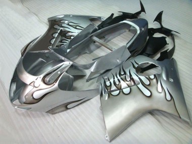 Wholesale 1996-2007 Honda CBR1100XX Blackbird Motorcycle Fairings - Silver Black Flame Canada