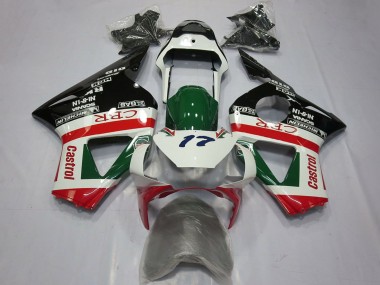 Wholesale 2002-2003 Honda CBR954RR Motorcycle Fairings - White Red Green Glossy Black CRR Castrol Canada