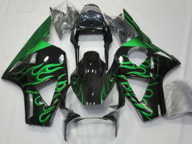 Wholesale 2002-2003 Honda CBR954RR Motorcycle Fairings - Glossy Black Green Flame Canada