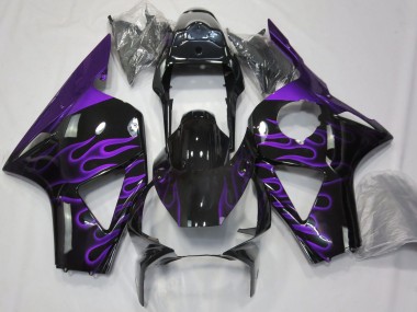 Wholesale 2002-2003 Honda CBR954RR Motorcycle Fairings - Glossy Black Purple Flame Canada