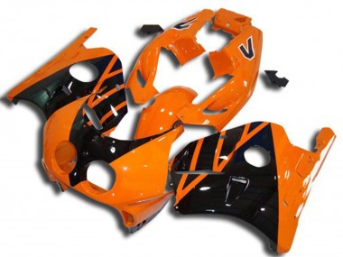 Wholesale 1990-1998 Honda CBR250RR Motorcycle Fairings - Orange Glossy Black Canada