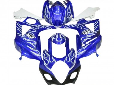 Wholesale 2007-2008 Suzuki GSXR 1000 Motorcycle Fairings - Blue White Flame Canada