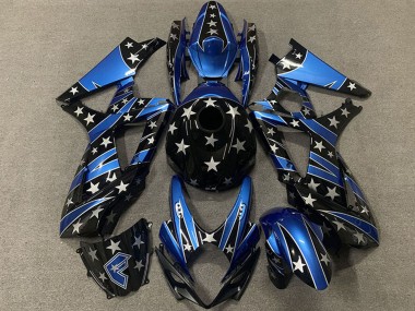 Wholesale 2007-2008 Suzuki GSXR 1000 Motorcycle Fairings - Blue Glossy Black Star Canada