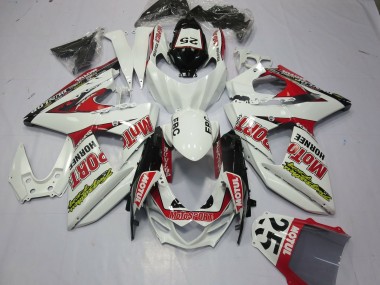 Wholesale 2009-2016 Suzuki GSXR 1000 Motorcycle Fairings - White Red Dunlop 52 Canada