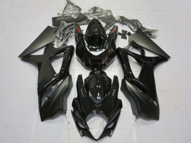 Wholesale 2007-2008 Suzuki GSXR 1000 Motorcycle Fairings - Glossy Black Matte Black Plain Canada