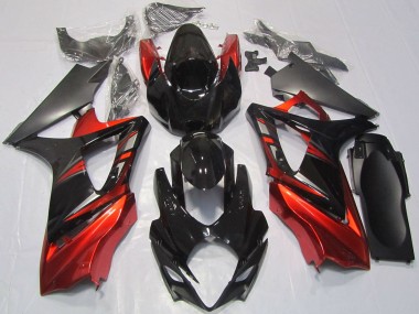 Wholesale 2007-2008 Suzuki GSXR 1000 Motorcycle Fairings - Glossy Black Red Canada