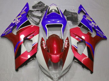 Wholesale 2003-2004 Suzuki GSXR 1000 Motorcycle Fairings - Candy Red White Blue Canada