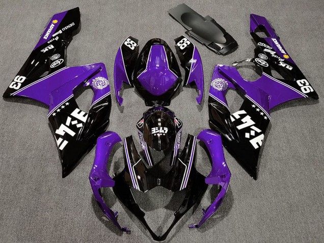 2005-2006 Suzuki GSXR 1000 Motorcycle Fairings - Purple Glossy Black White Canada