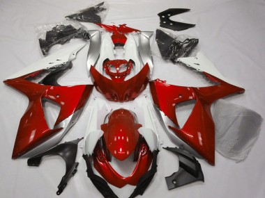 Wholesale 2009-2016 Suzuki GSXR 1000 Motorcycle Fairings - White Silver Red Canada