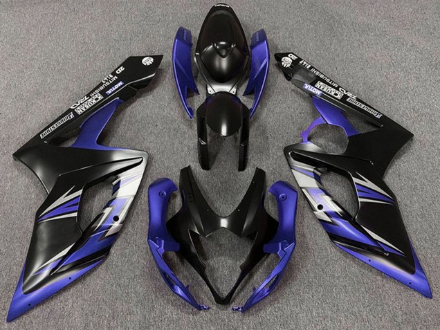 2005-2006 Suzuki GSXR 1000 Motorcycle Fairings - Matte Black Blue Canada