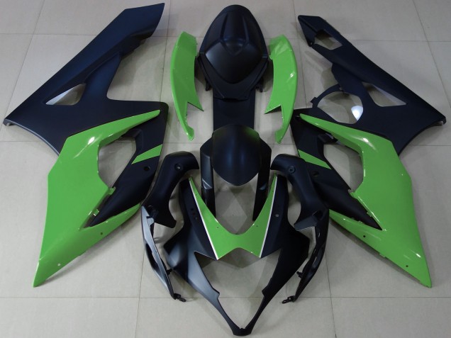 2005-2006 Suzuki GSXR 1000 Motorcycle Fairings - Matte Black Green Canada