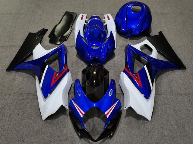 2007-2008 Suzuki GSXR 1000 Motorcycle Fairings - White Blue Red Black OEM Style Canada