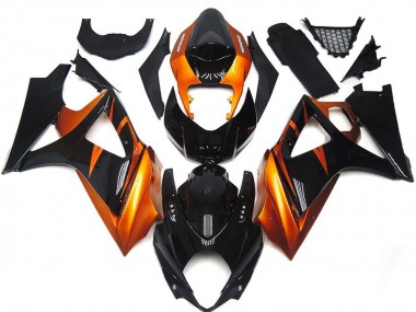 Wholesale 2007-2008 Suzuki GSXR 1000 Motorcycle Fairings - Orange Glossy Black Canada