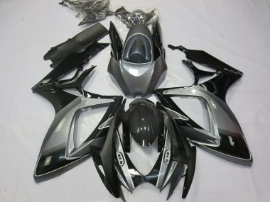 Wholesale 2006-2007 Suzuki GSXR 600 / GSXR 750 Motorcycle Fairings - Grey Glossy Black Stripe Canada