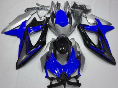 Wholesale 2008-2010 Suzuki GSXR 600 / GSXR 750 Motorcycle Fairings - Silver Blue Glossy Black Canada
