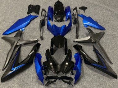 Wholesale 2008-2010 Suzuki GSXR 600 / GSXR 750 Motorcycle Fairings - Blue Grey Glossy Black Canada