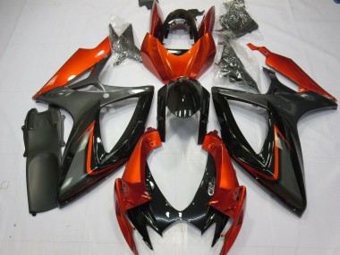 Wholesale 2006-2007 Suzuki GSXR 600 / GSXR 750 Motorcycle Fairings - Burnt Orange Grey Glossy Black Canada
