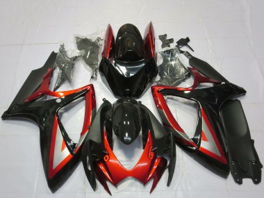 Wholesale 2006-2007 Suzuki GSXR 600 / GSXR 750 Motorcycle Fairings - Glossy Black Red Silver Canada