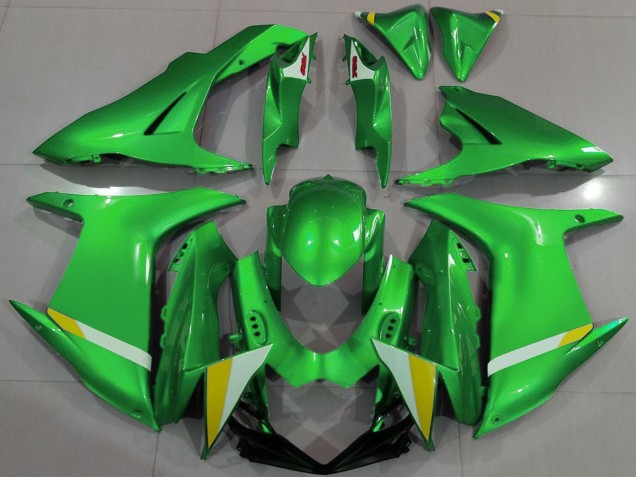 2011-2024 Suzuki GSXR 600 / GSXR 750 Motorcycle Fairings - Green White Yellow Canada