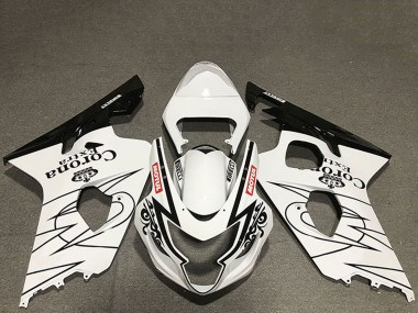 Wholesale 2004-2005 Suzuki GSXR 600 / GSXR 750 Motorcycle Fairings - White Glossy Black Corona Motul Style Canada