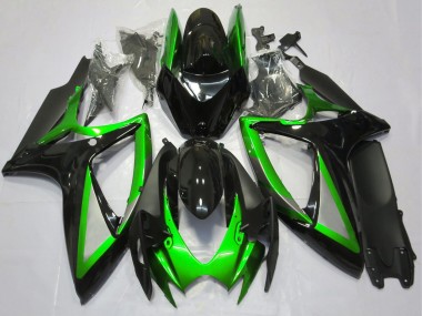 Wholesale 2006-2007 Suzuki GSXR 600 / GSXR 750 Motorcycle Fairing - Green Glossy Black Matte Black Canada