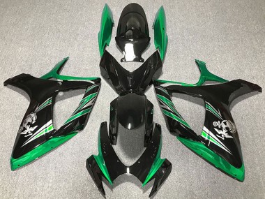Wholesale 2006-2007 Suzuki GSXR 600 / GSXR 750 Motorcycle Fairings - Green Glossy Black Canada