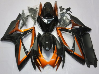 Wholesale 2006-2007 Suzuki GSXR 600 / GSXR 750 Motorcycle Fairings - Orange Glossy Black Matte Black Canada