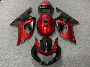 Wholesale 2001-2003 Suzuki GSXR 600 / GSXR 750 Motorcycle Fairings - Red Glossy Black Canada