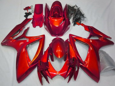 Wholesale 2006-2007 Suzuki GSXR 600 / GSXR 750 Motorcycle Fairings - Glossy Red Plain Canada