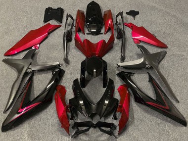 Wholesale 2008-2010 Suzuki GSXR 600 / GSXR 750 Motorcycle Fairings - Red Glossy Black Matte Black Canada