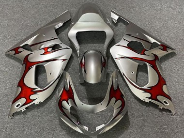 Wholesale 2001-2003 Suzuki GSXR 600 / GSXR 750 Motorcycle Fairings - Silver Red Canada