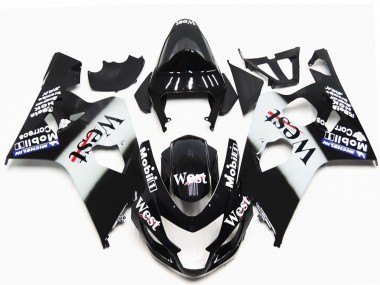 Wholesale 2004-2005 Suzuki GSXR 600 / GSXR 750 Motorcycle Fairings - Glossy Black White West OEM Style Canada