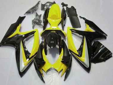 Wholesale 2006-2007 Suzuki GSXR 600 / GSXR 750 Motorcycle Fairings - Yellow Glossy Black Canada