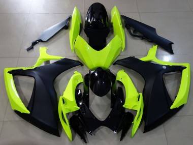 Wholesale 2006-2007 Suzuki GSXR 600 / GSXR 750 Motorcycle Fairings - Neon Yellow Glossy Black Matte Black Canada