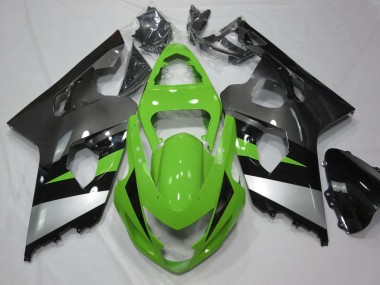 Wholesale 2004-2005 Suzuki GSXR 600 / GSXR 750 Motorcycle Fairing - Green Silver Glossy Black Canada
