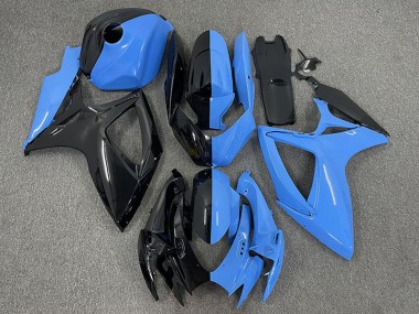 Wholesale 2006-2007 Suzuki GSXR 600 / GSXR 750 Motorcycle Fairings - Glossy Black Blue Split Canada