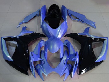 Wholesale 2006-2007 Suzuki GSXR 600 / GSXR 750 Motorcycle Fairings - Light Blue Glossy Black Canada