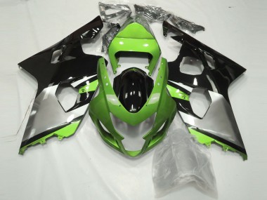 Wholesale 2004-2005 Suzuki GSXR 600 / GSXR 750 Motorcycle Fairings - Green Silver Glossy Black Canada
