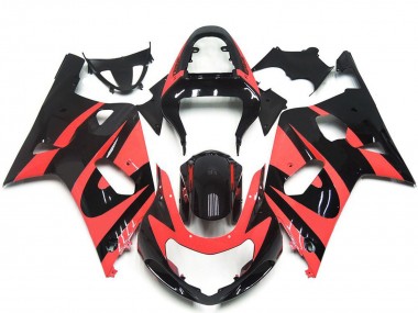 Wholesale 2001-2003 Suzuki GSXR 600 / GSXR 750 Motorcycle Fairings - Light Red Glossy Black OEM Style Canada