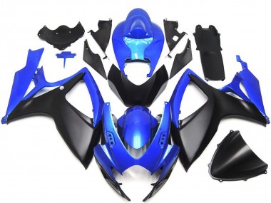Wholesale 2006-2007 Suzuki GSXR 600 / GSXR 750 Motorcycle Fairings - Blue Matte Black Custom OEM Style Canada