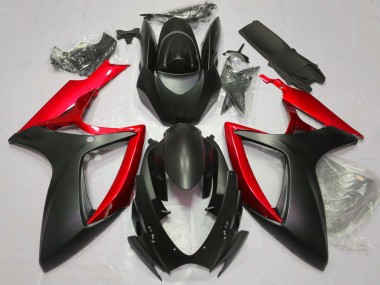 Wholesale 2006-2007 Suzuki GSXR 600 / GSXR 750 Motorcycle Fairings - Matte Black Red Canada