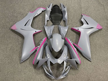 Wholesale 2011-2024 Suzuki GSXR 600 / GSXR 750 Motorcycle Fairings - Matte Nardo Grey Pink Accents Canada